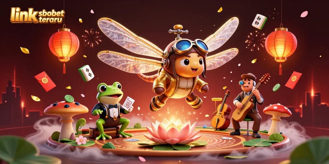 Engage in thrilling gameplay with link sbobet terbaru at an exciting lily pad casino featuring unique characters.