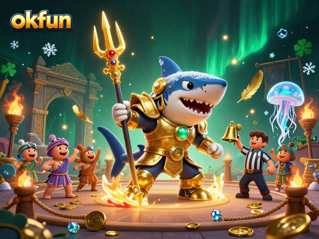 Engage with okfun's exciting underwater casino adventures featuring a golden tiger shark and more.