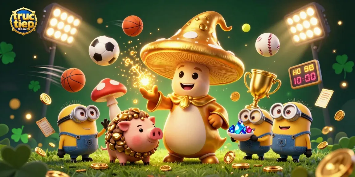 Engage with truc tiep keo nha cai through dynamic sports betting action in a vibrant 3D casino illustration.