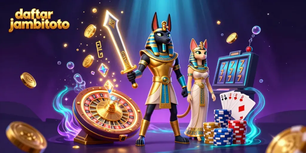 Experience exciting gaming thrills with daftar jambitoto in this captivating 3D casino illustration.